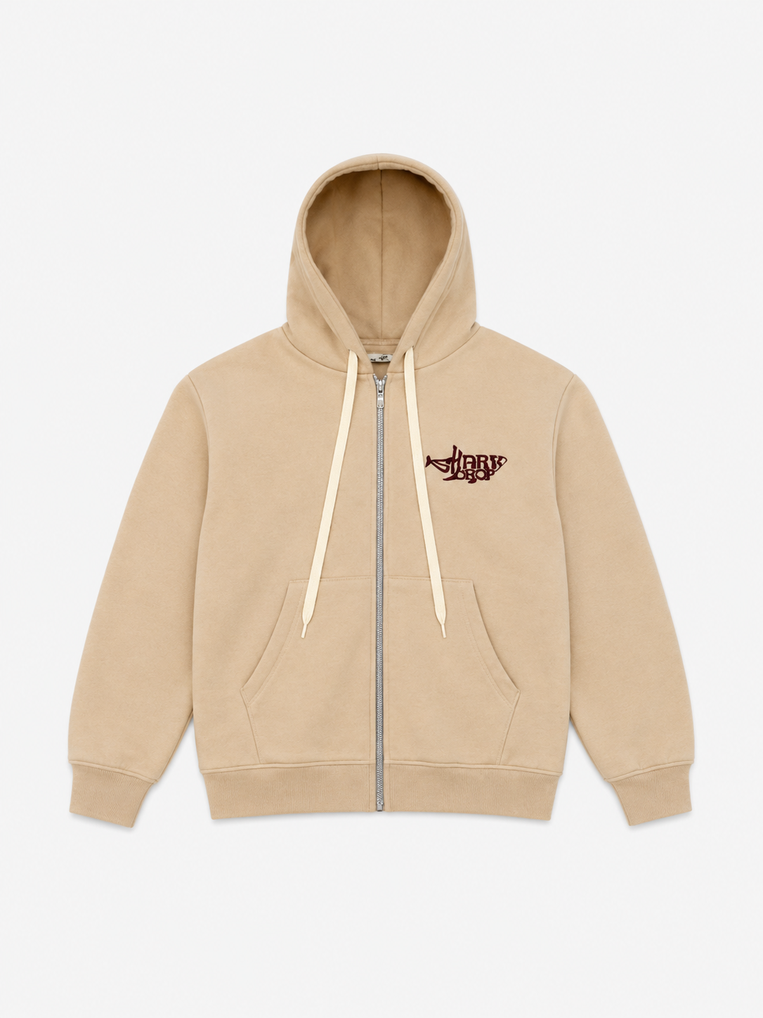 Sharkdrop Zip Hoddie Beige