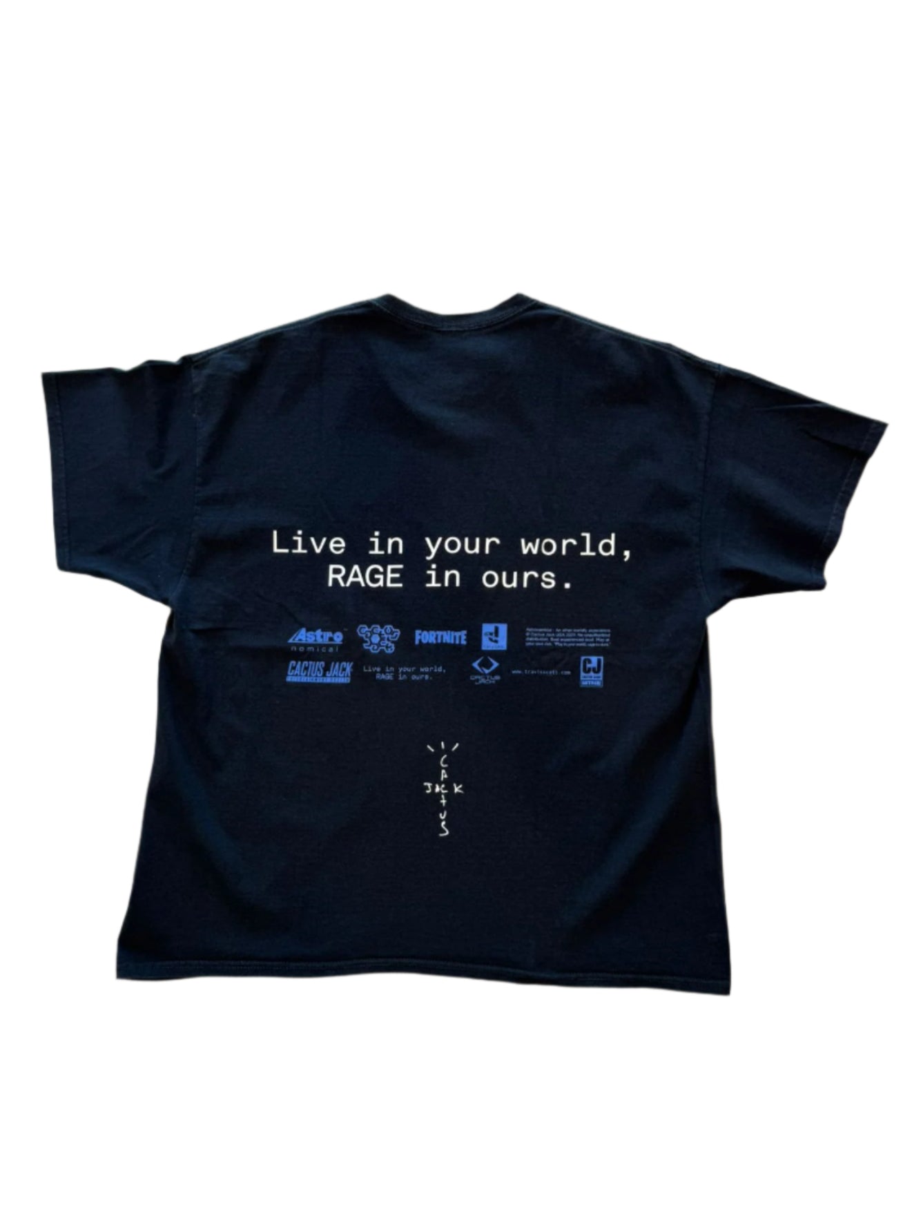 tee travis scott fortnite world black  - Used