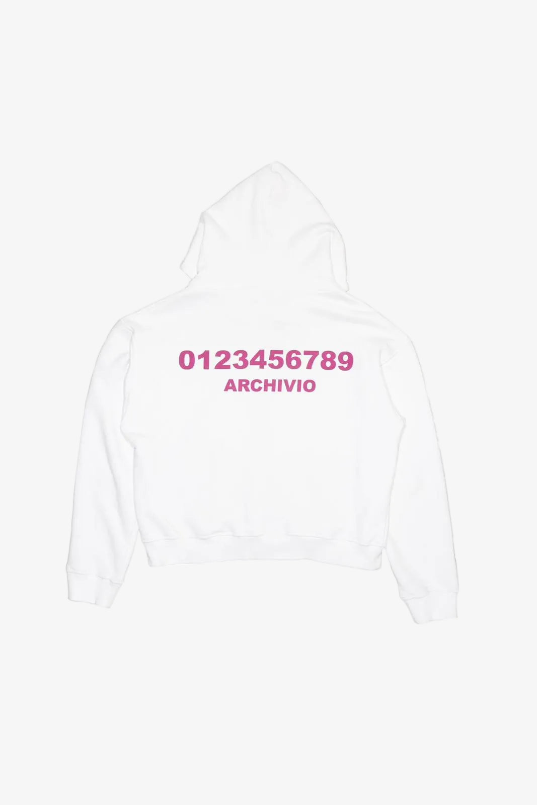 Zip Hoodie Numeri Archivio White