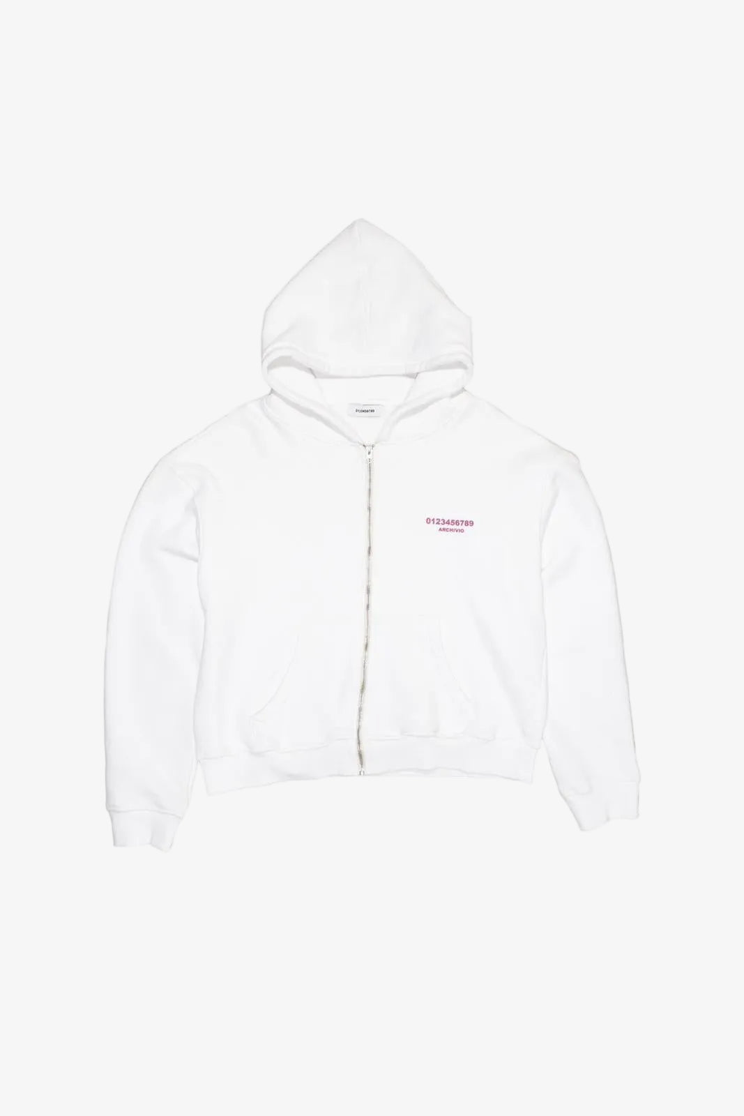 Zip Hoodie Numeri Archivio White