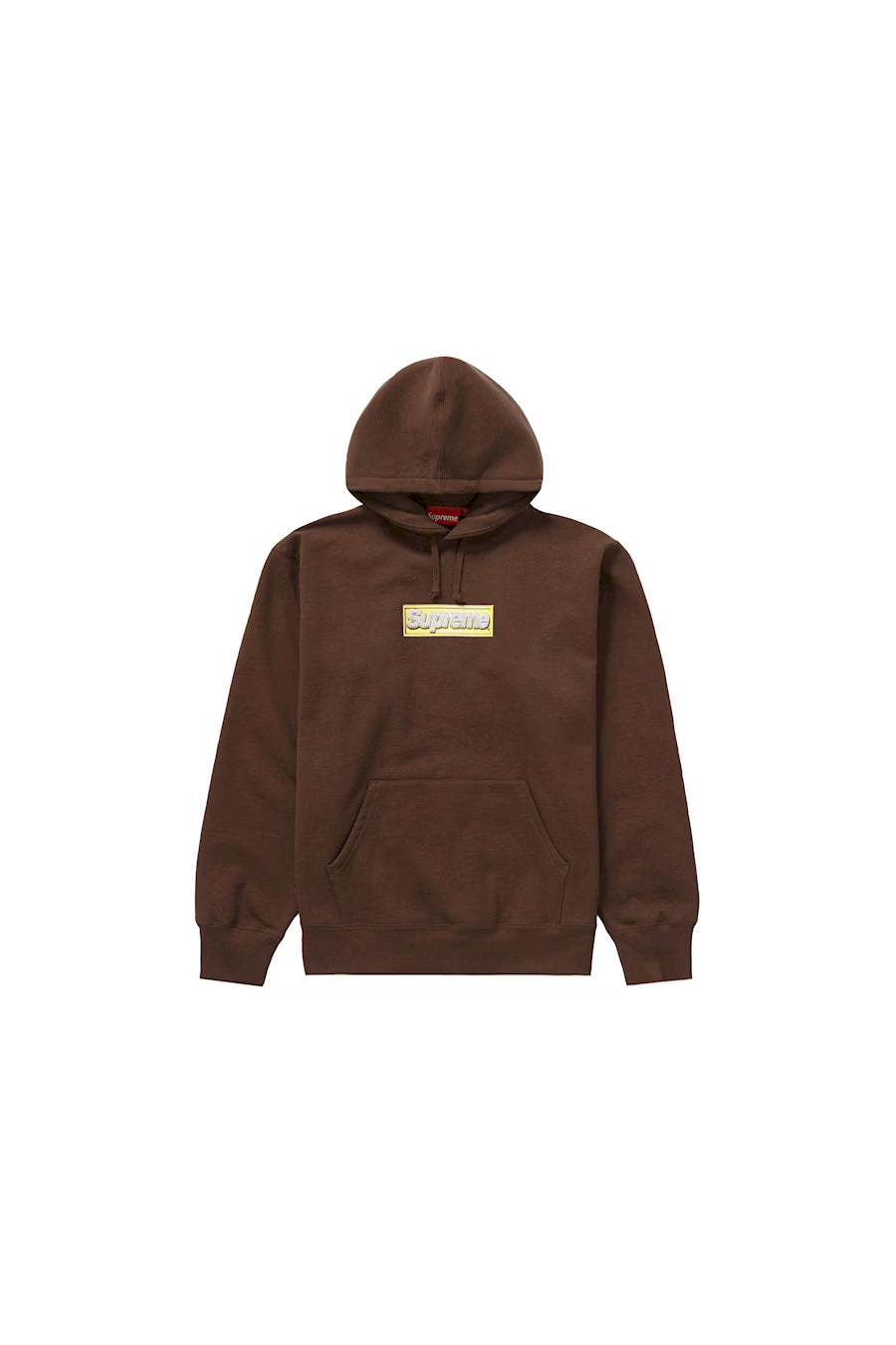 supreme bling box logo hooded sweatshirts brown