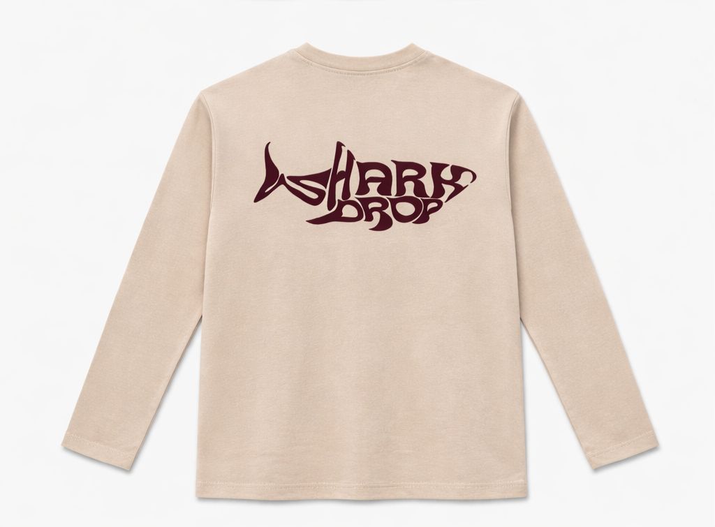 SharkDrop Longsleeve beige red/brown