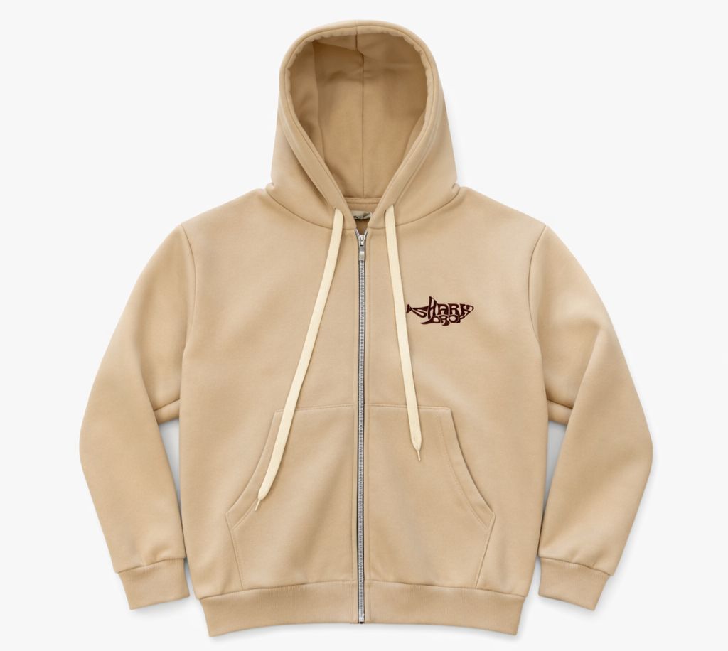 Sharkdrop Zip Hoddie Beige