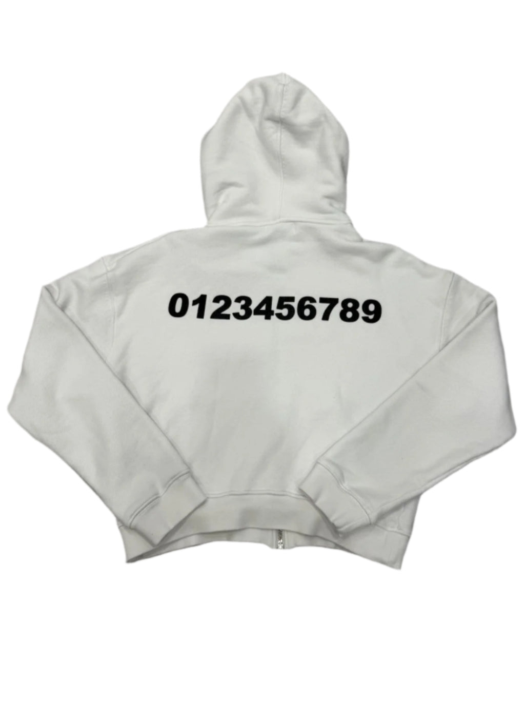 Zip Hoodie Numeri White