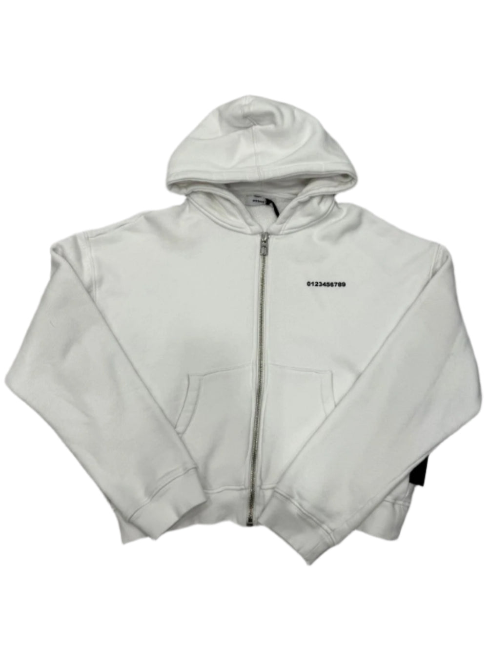Zip Hoodie Numeri White