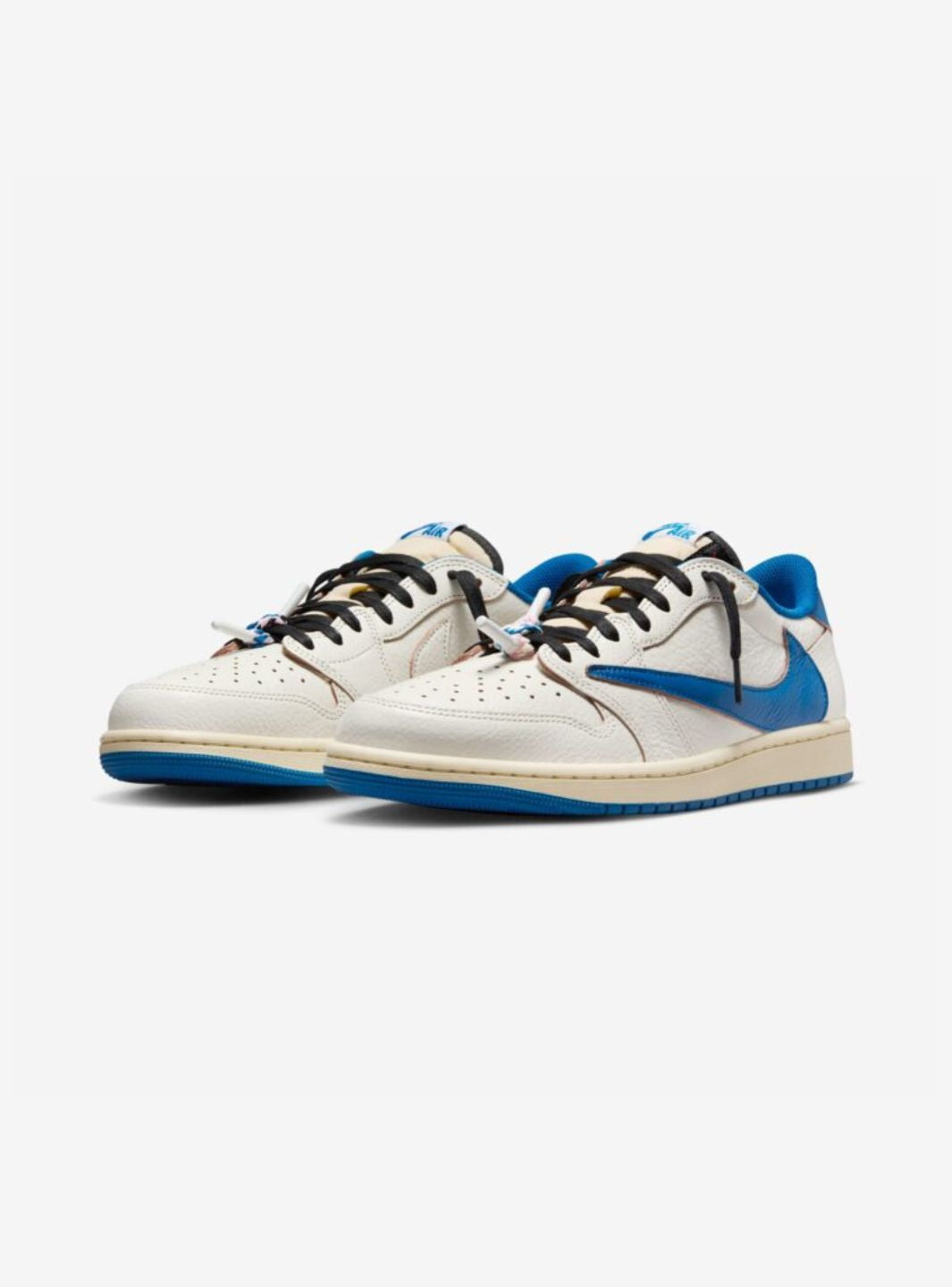 Air Jordan 1 Retro Low OG SP Fragment x Travis Scott Sail Military Blue