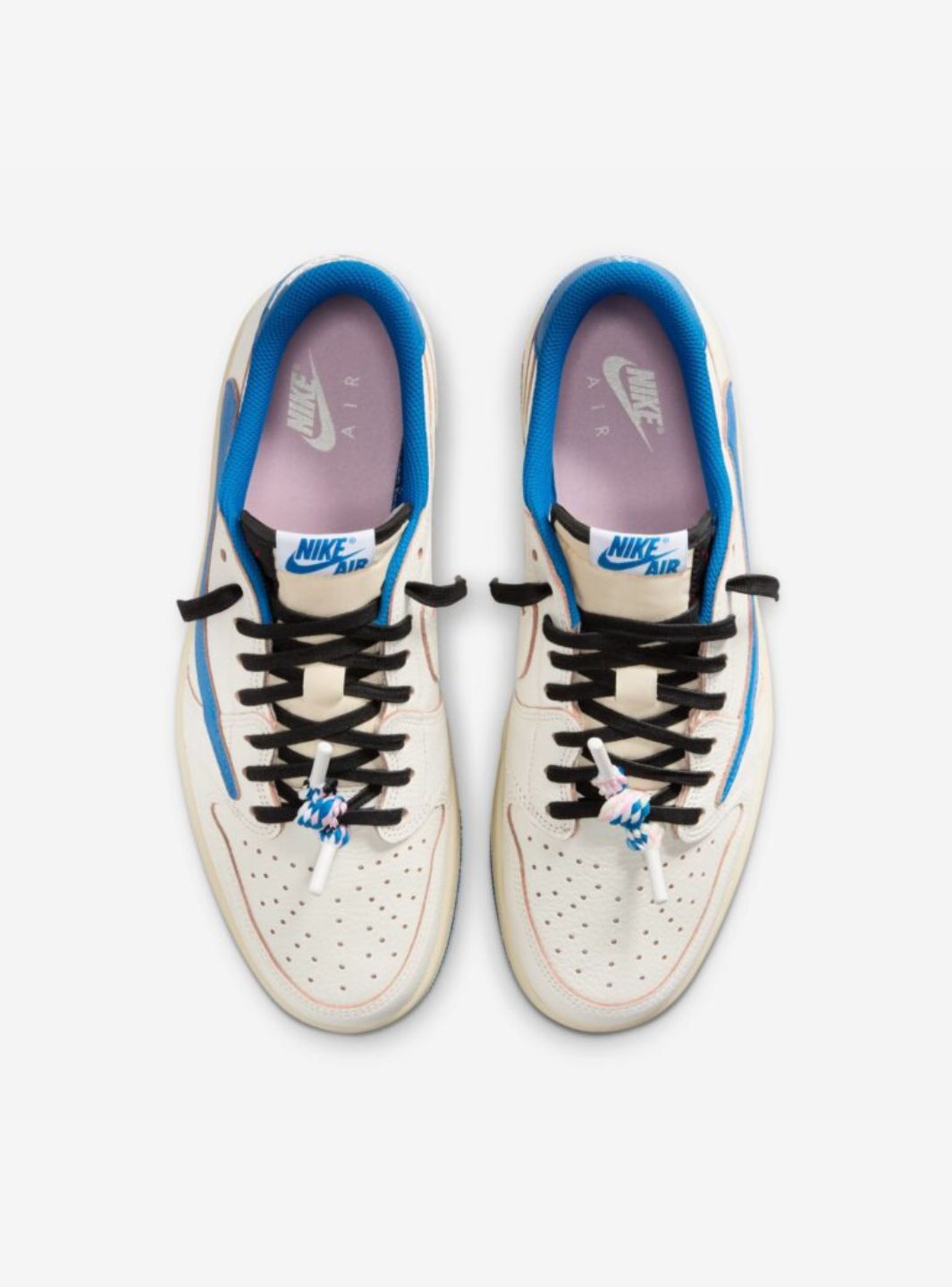 Air Jordan 1 Retro Low OG SP Fragment x Travis Scott Sail Military Blue