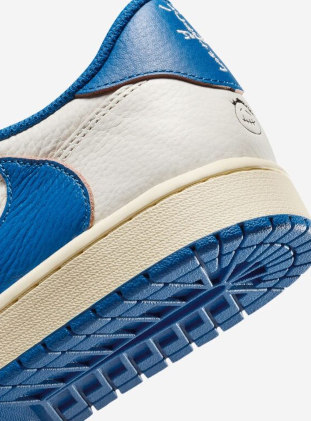 Air Jordan 1 Retro Low OG SP Fragment x Travis Scott Sail Military Blue