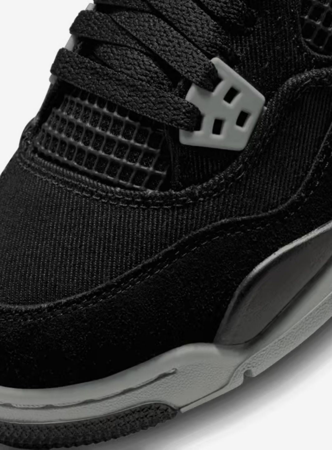 Air Jordan 4 Retro Black Canvas (GS)