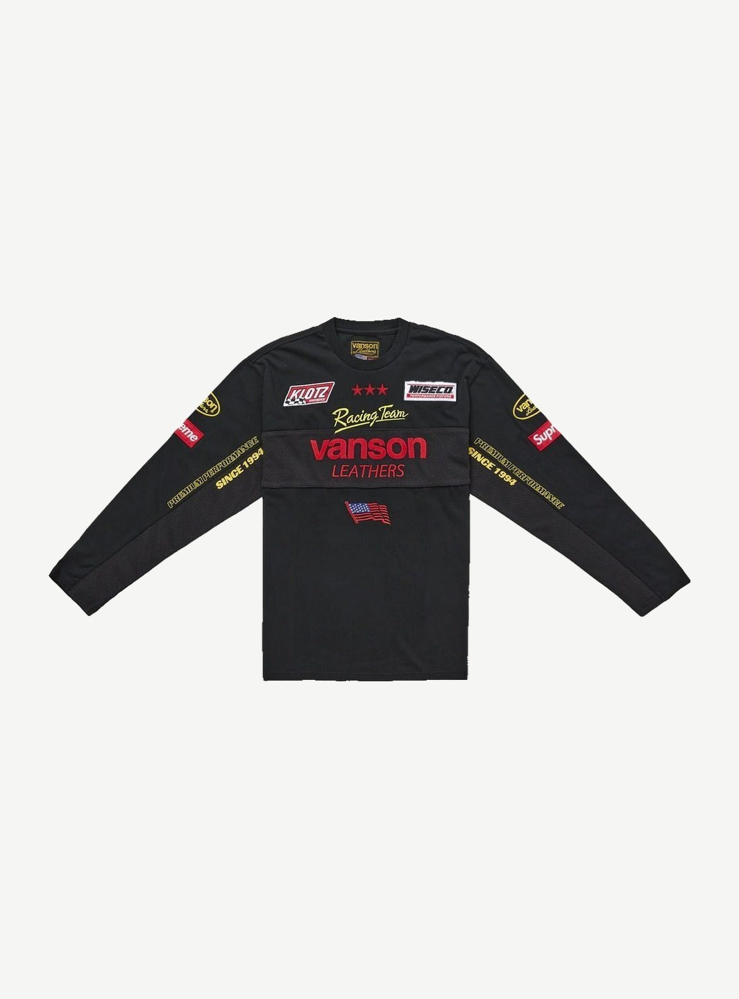Supreme Vanson Leathers L/S Top Black