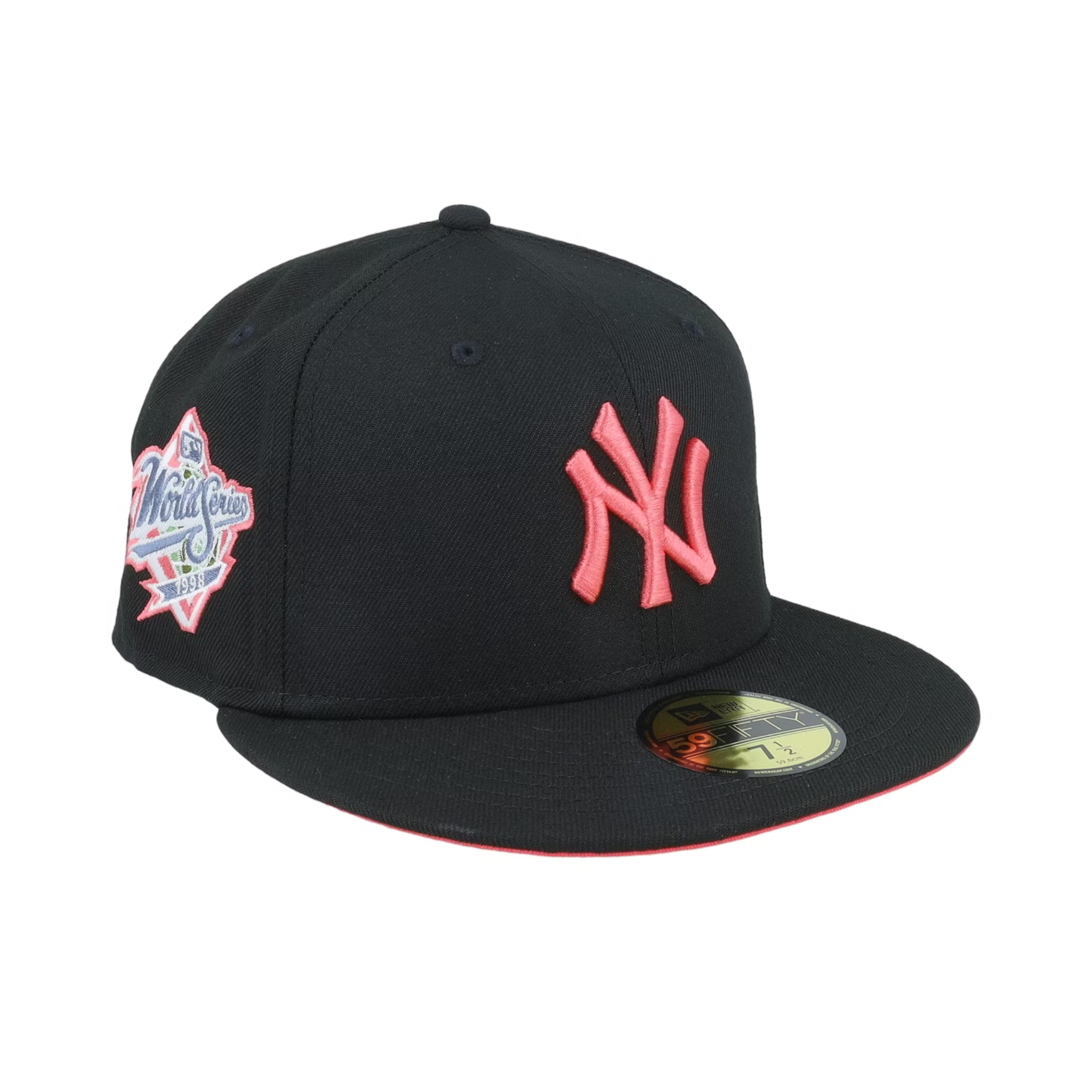 New York Yankees Style Activist 59FIFTY Black/Neon Pink Fitted