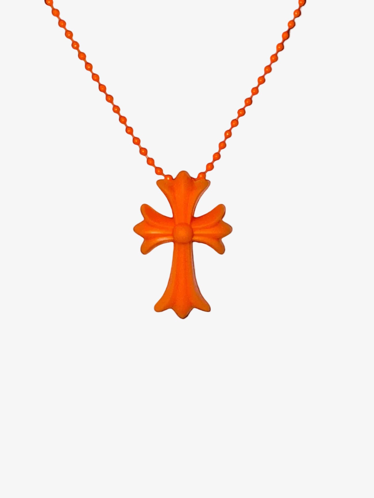 Chrome Hearts Cross Silicon Orange Ball Chain