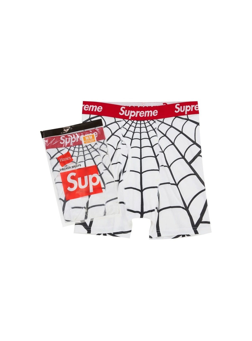 Supreme Hanes Spider-Man Boxer Briefs (2 Pack) White