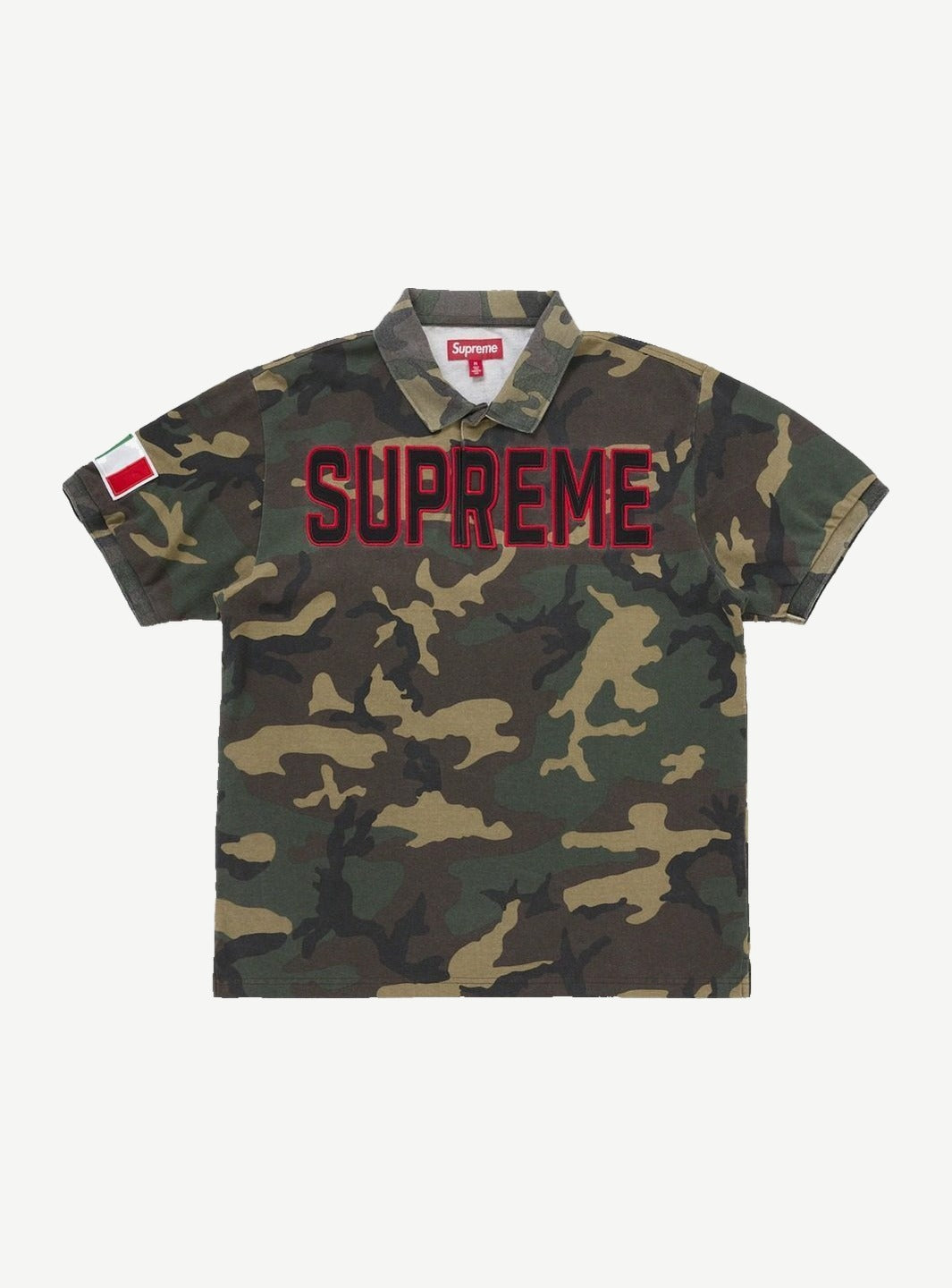 Supreme Twill Appliqué Polo Woodland Camo