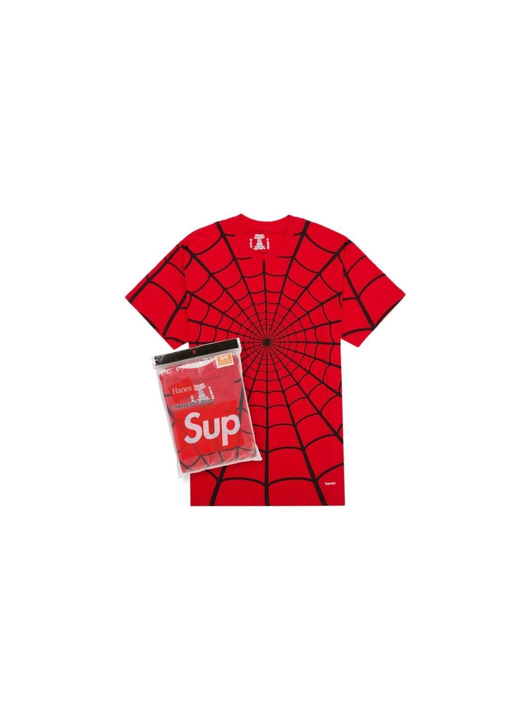 Supreme Hanes Spider-Man Tagless Tees (2 Pack) Red