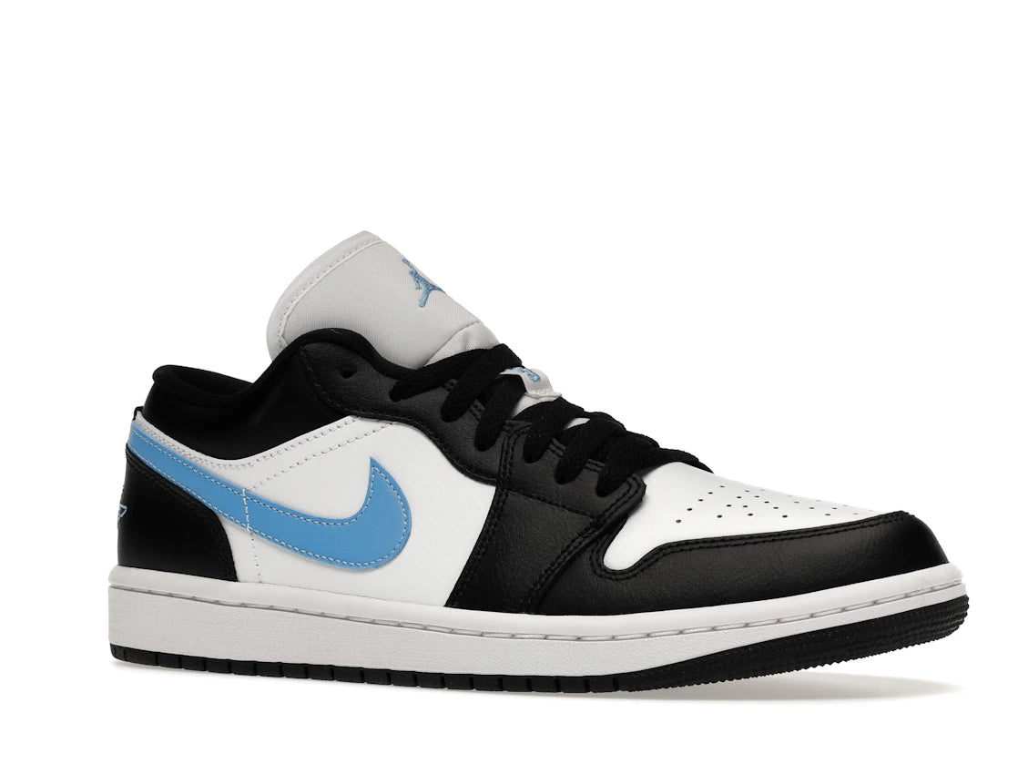 Jordan 1 Low Nero Blu Universitario Bianco