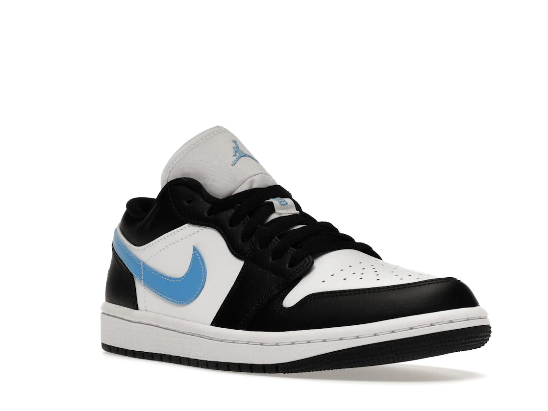 Jordan 1 Low Nero Blu Universitario Bianco
