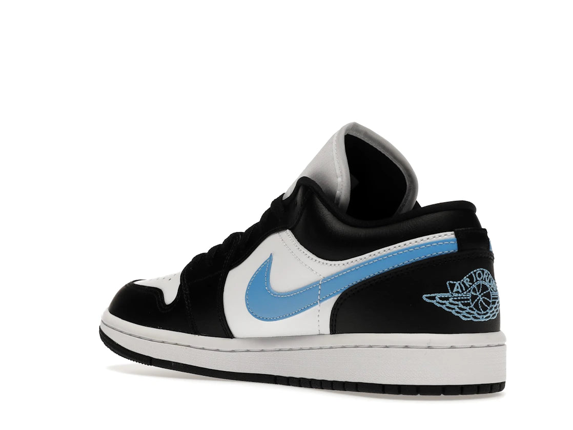 Jordan 1 Low Nero Blu Universitario Bianco