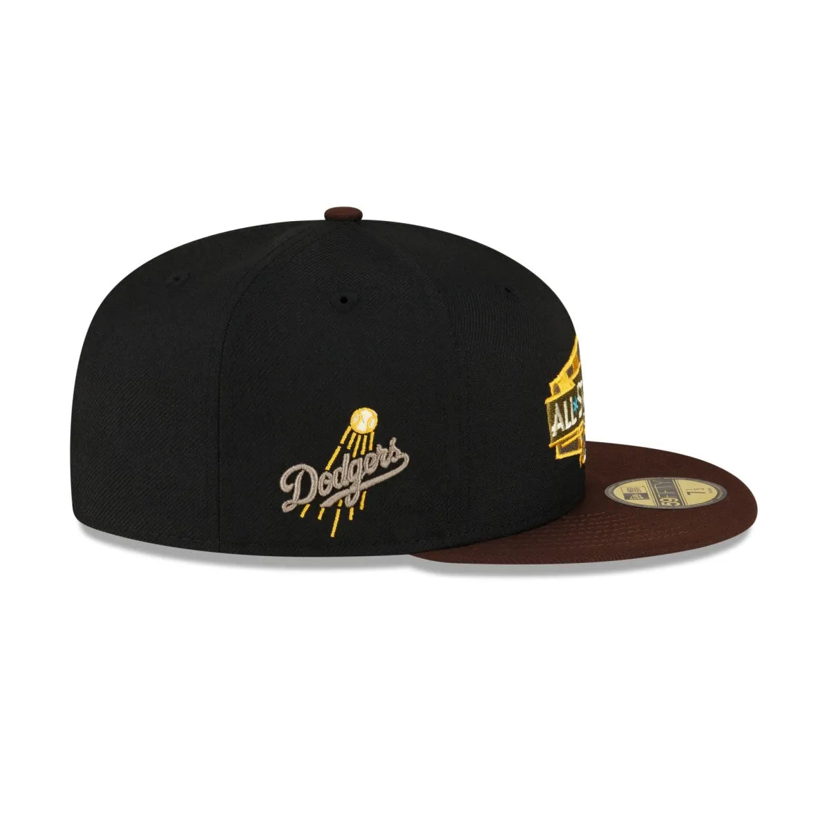 Just Caps Black Crown Los Angeles Dodgers 59FIFTY Fitted Hat