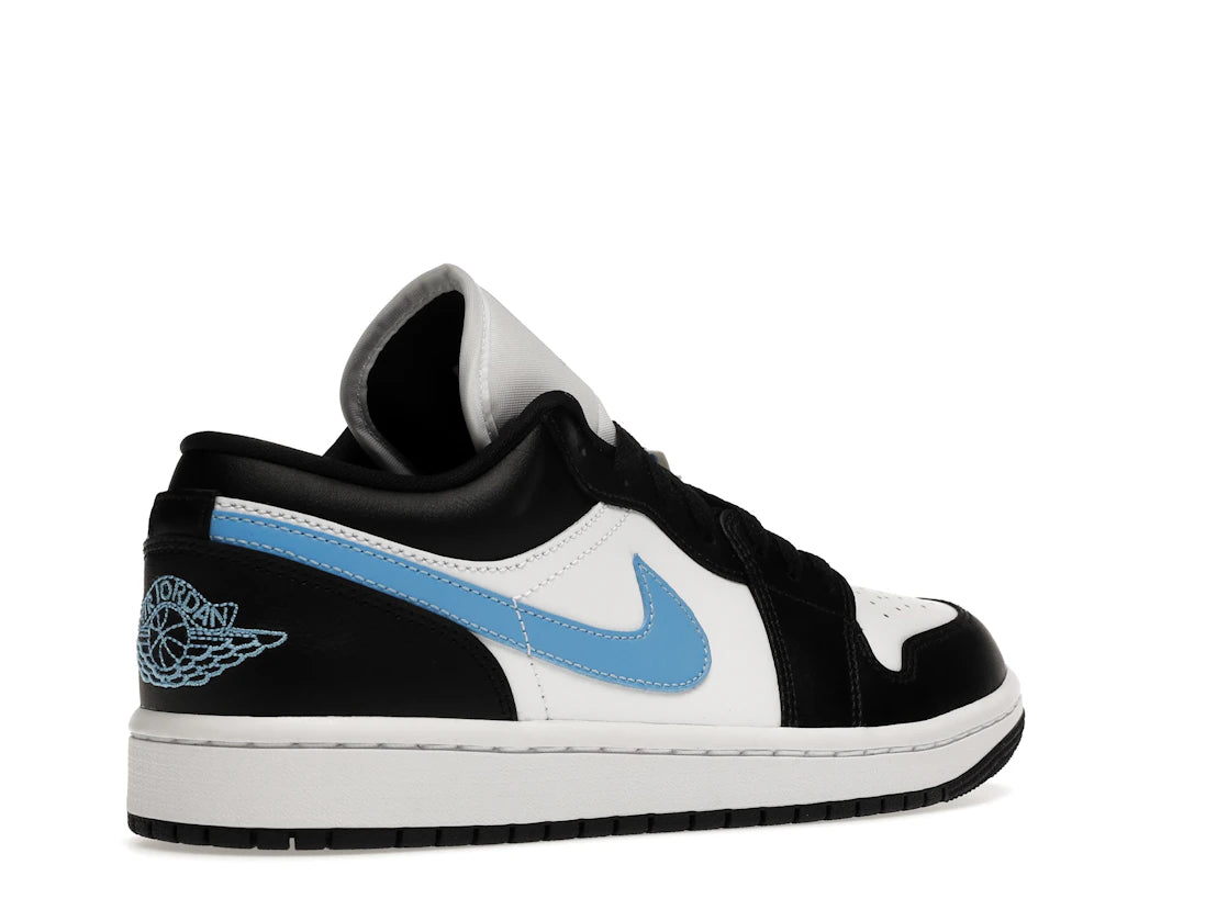 Jordan 1 Low Nero Blu Universitario Bianco