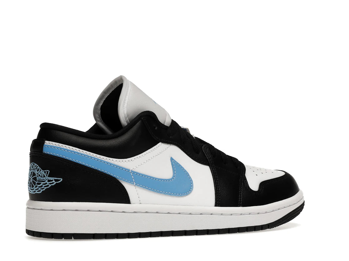 Jordan 1 Low Nero Blu Universitario Bianco