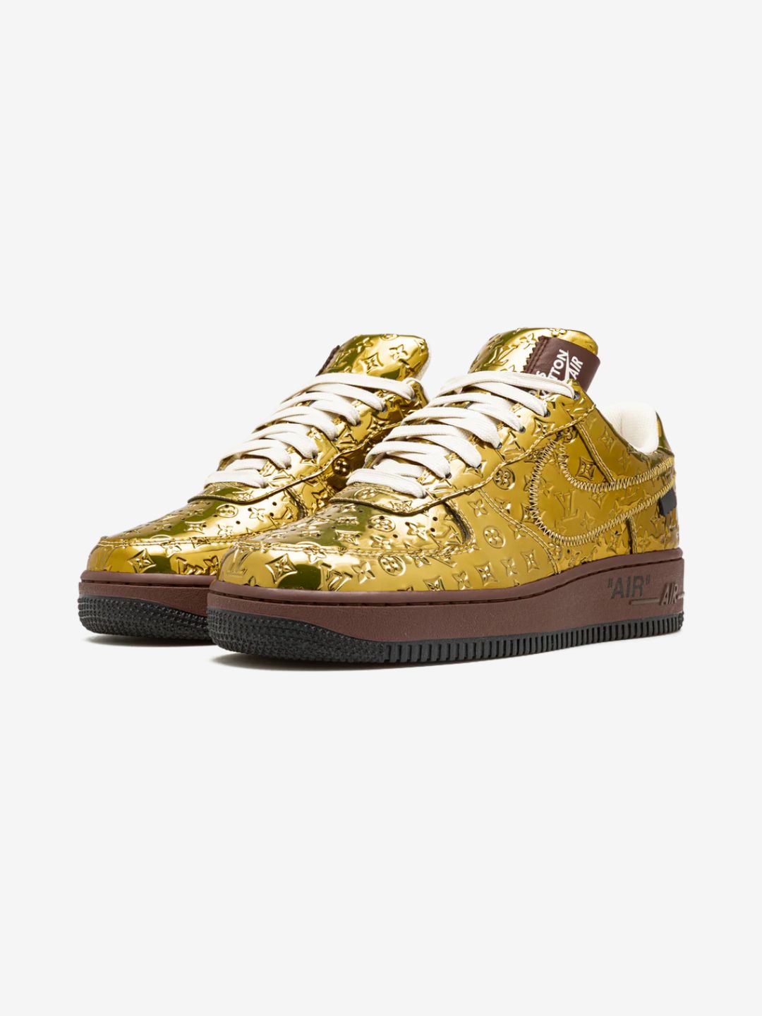Louis Vuitton Nike Air Force 1 Low By Virgil Abloh Metallic Gold