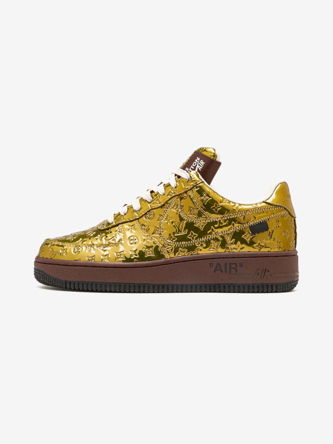 Louis Vuitton Nike Air Force 1 Low By Virgil Abloh Metallic Gold