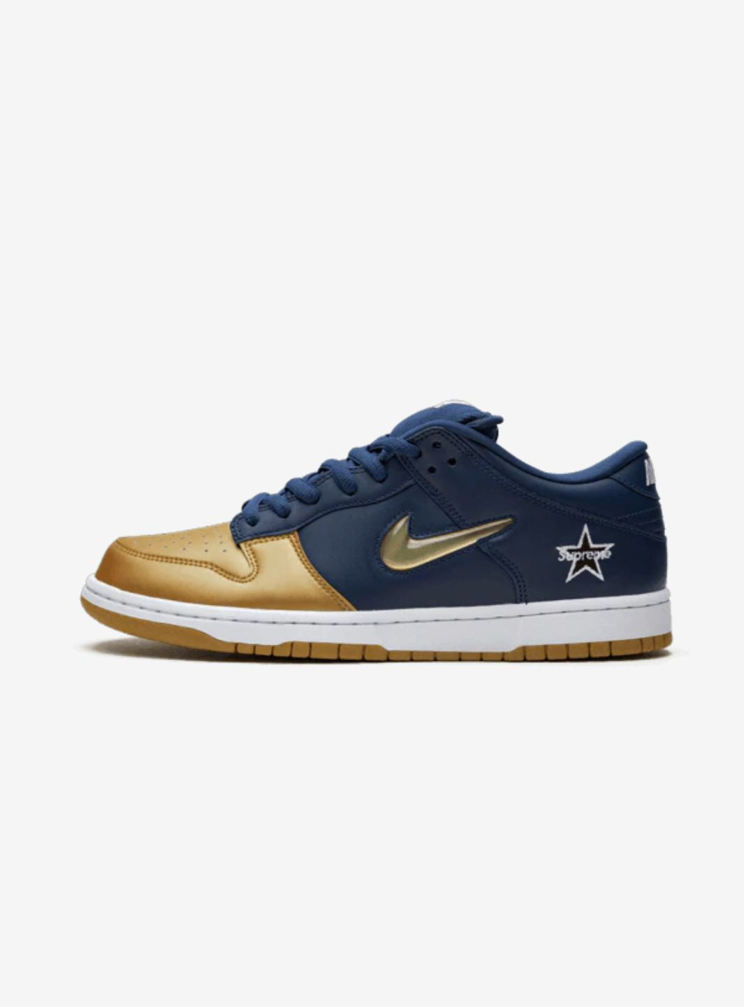 Nike SB Dunk Low Supreme Jewel Swoosh Gold