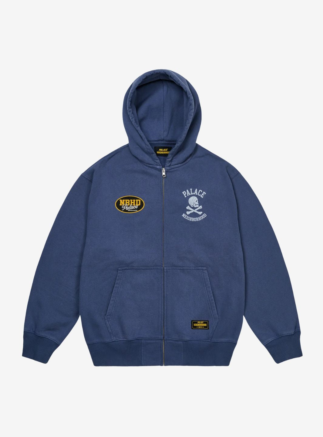 Palace x Neighborhood Skull Zip Hoodie Navy