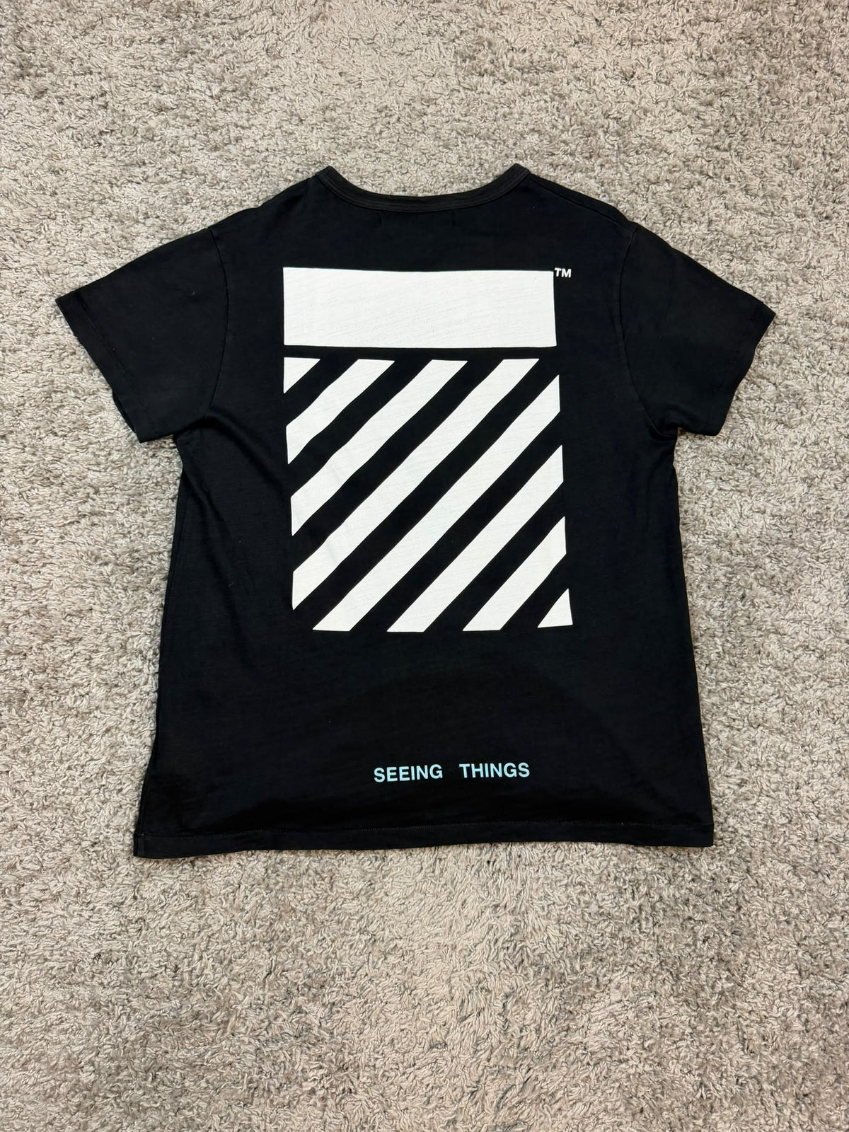 Off-White Caravaggio "Seeing things" Black Tee M - Usata
