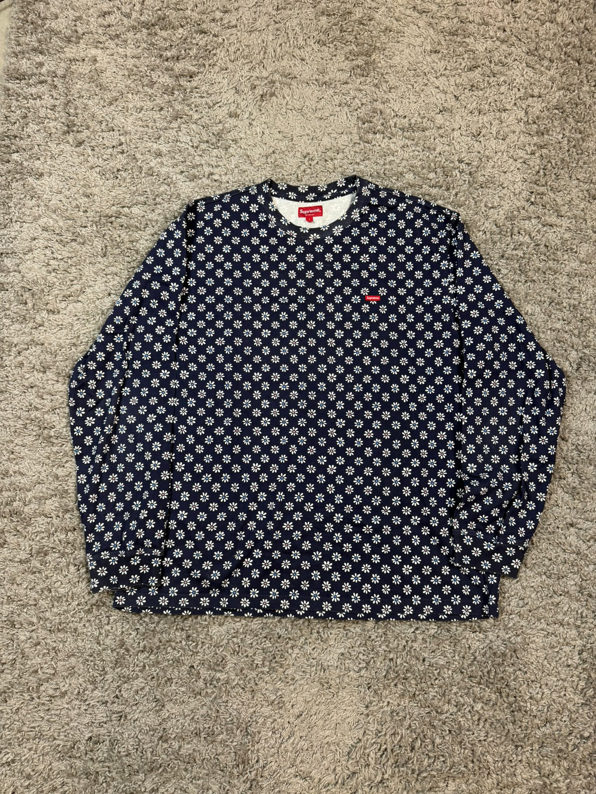 Supreme Small Box L/S Tee (FW22) Flowers L -Usata