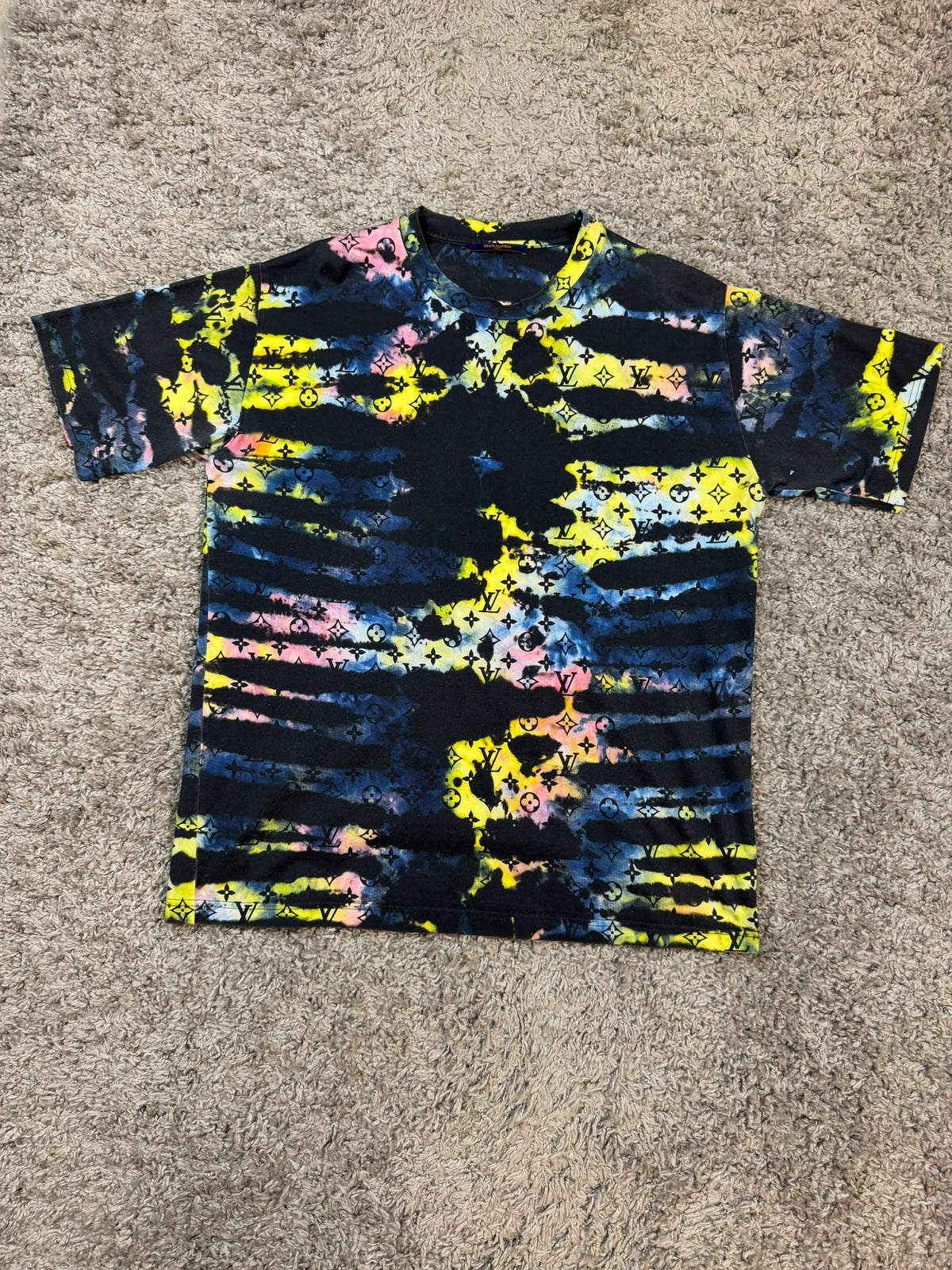Louis Vuitton Monogram Tie & Dye Printed Tee Multicolor XXL - Usata