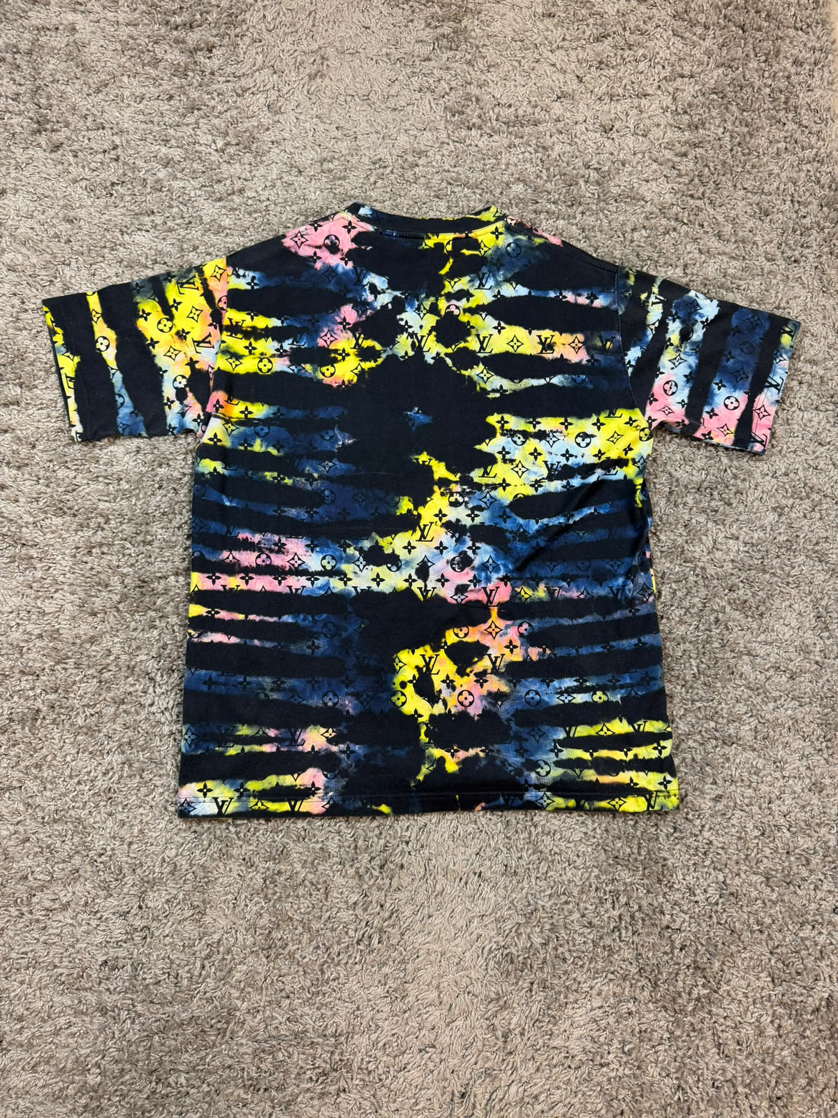 Louis Vuitton Monogram Tie & Dye Printed Tee Multicolor XXL - Usata