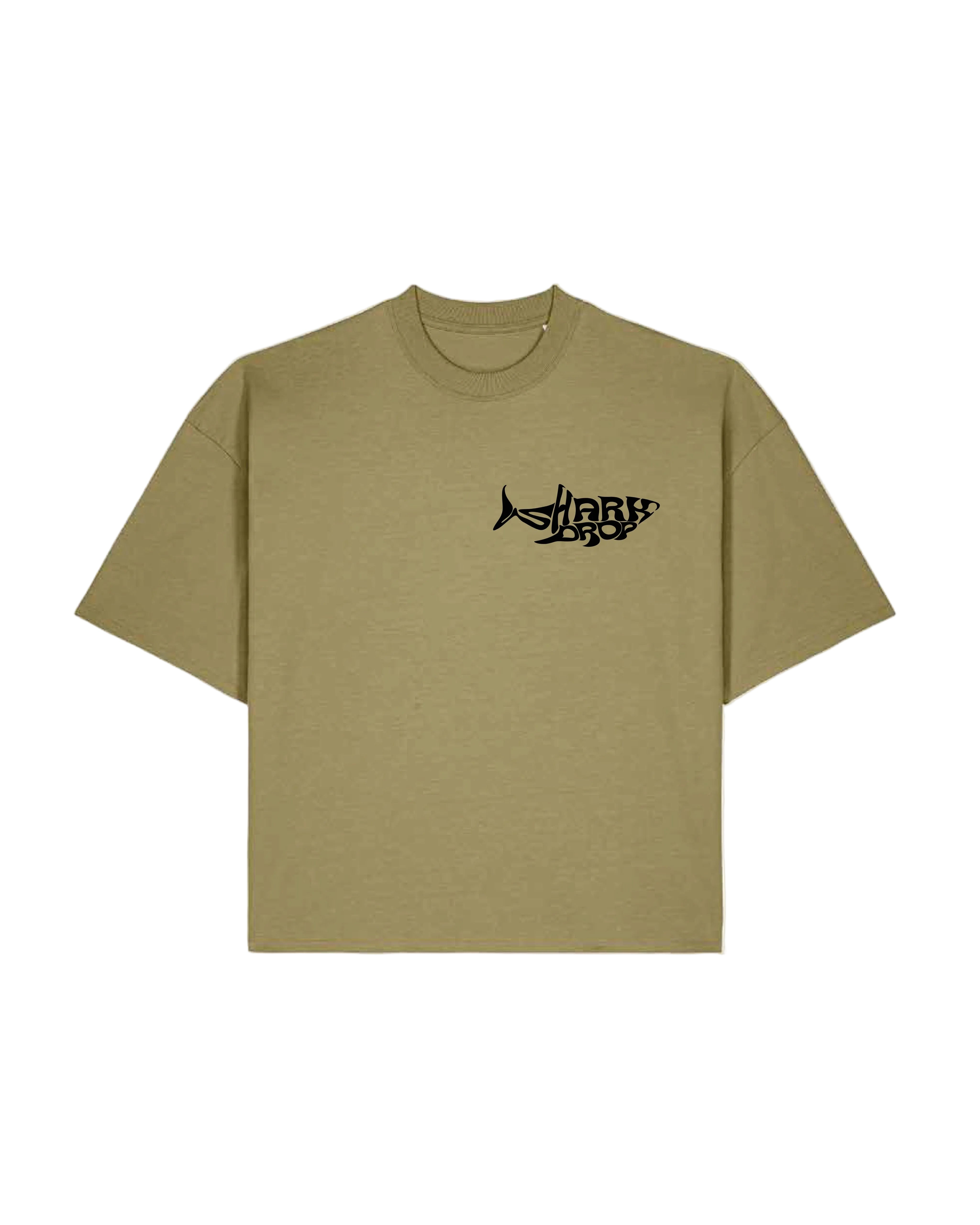 SHARKDROP KHAKI CROPPED TEE SS26