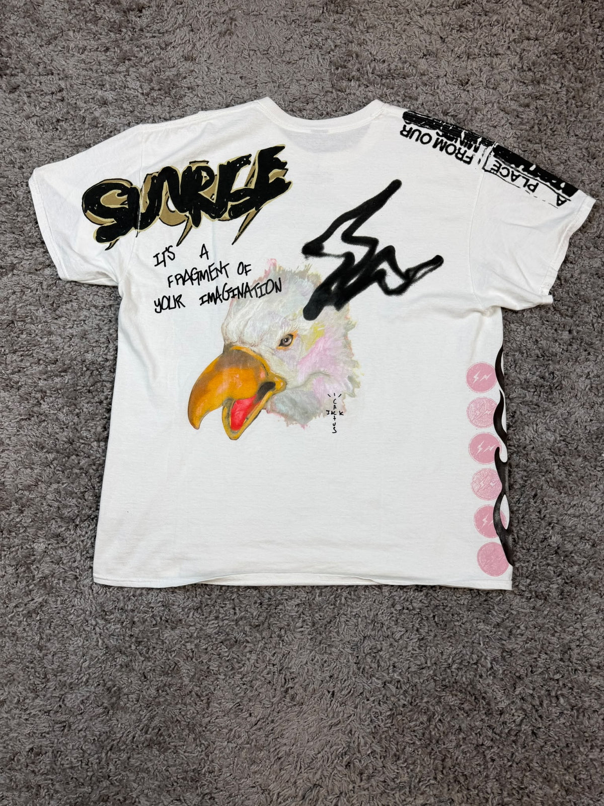 Travis Scott Cactus Jack For Fragment Sunrise Tee White L - Usata