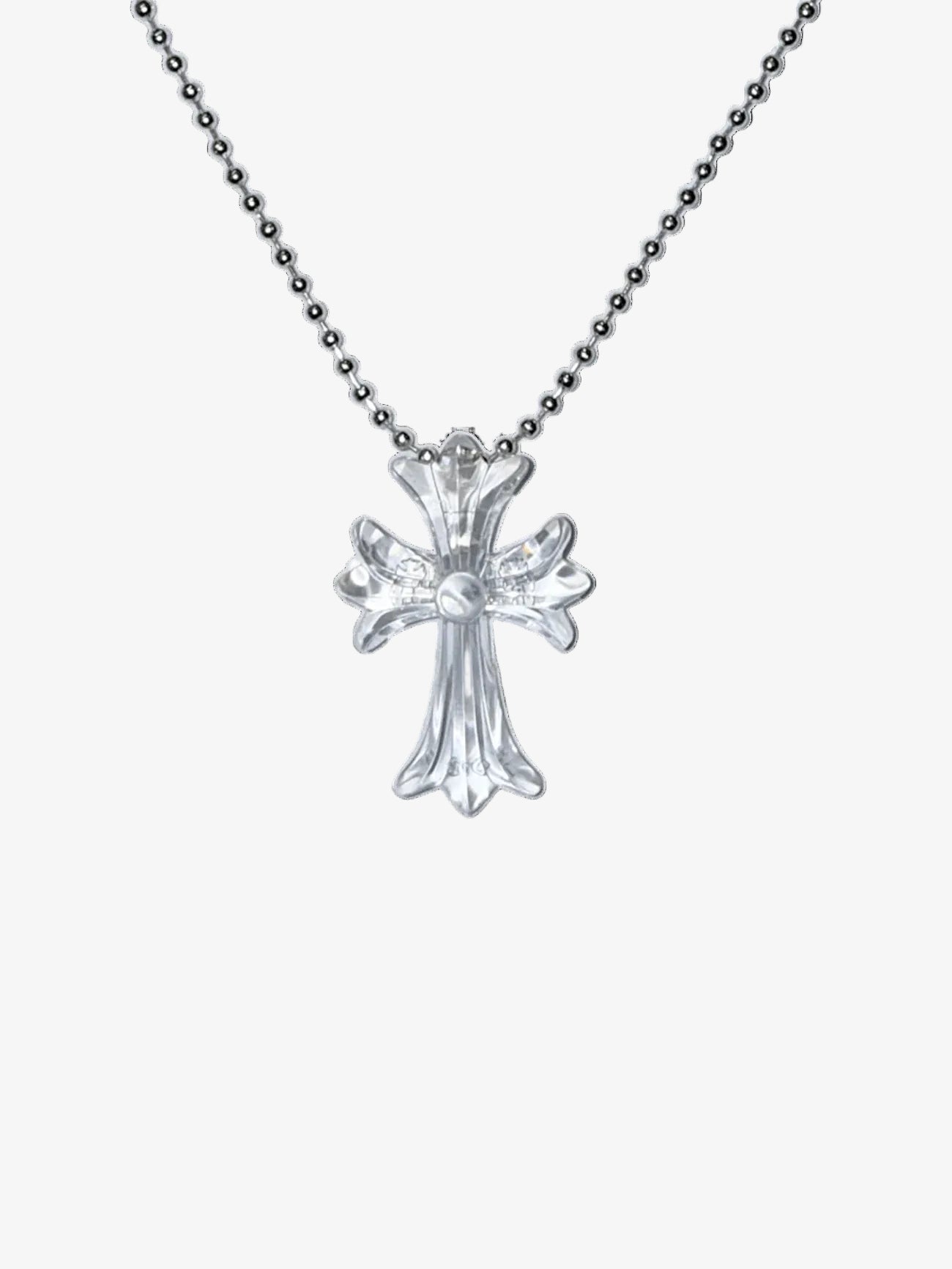 Chrome Hearts Cross Silicon Clear Transparent Ball Chain