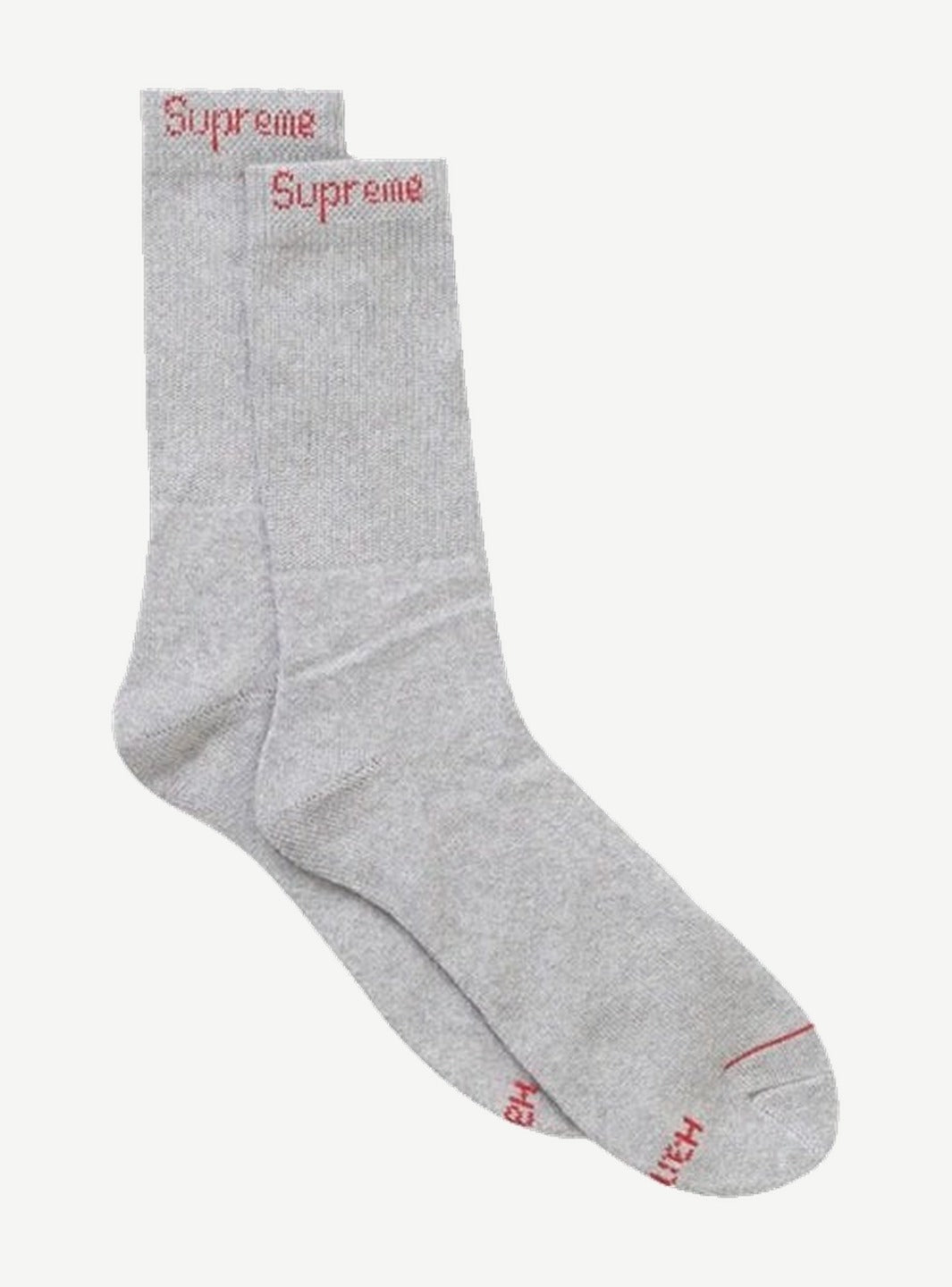 Supreme Hanes Crew Socks (4 Pack) Heather Grey