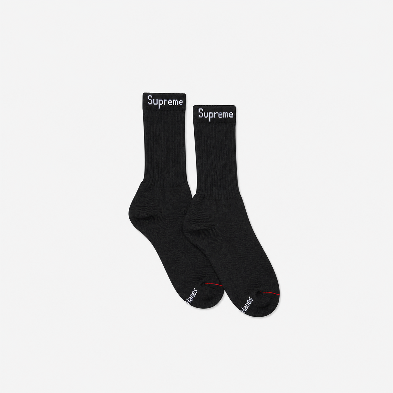 Supreme Hanes Socks (4 Pack) Black