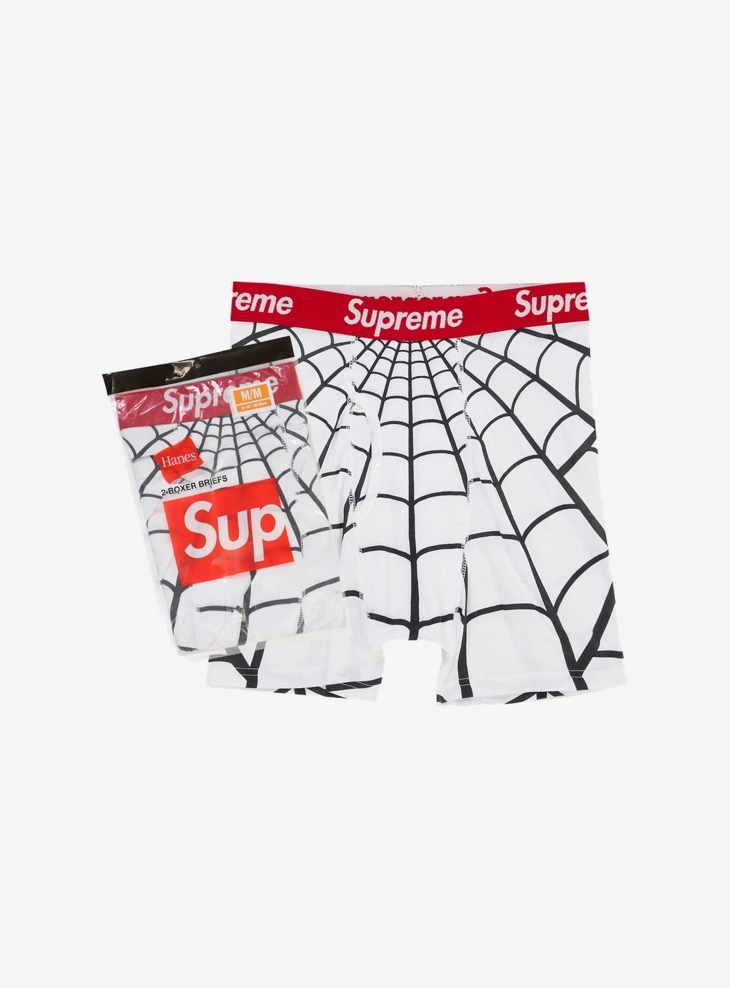 Supreme Hanes Spider-Man Boxer Briefs (2 Pack) White