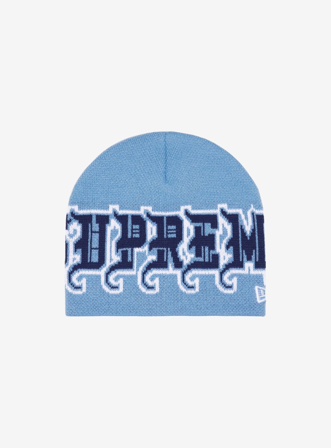Supreme New Era Outline Beanie Light Blue