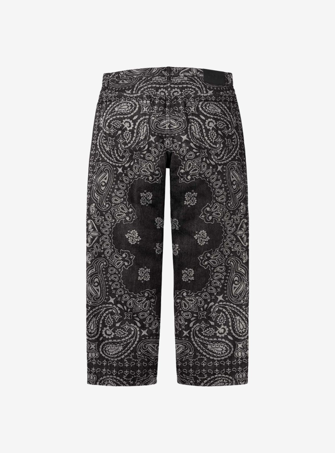 Supreme Bandana Jacquard Baggy Jeans Black