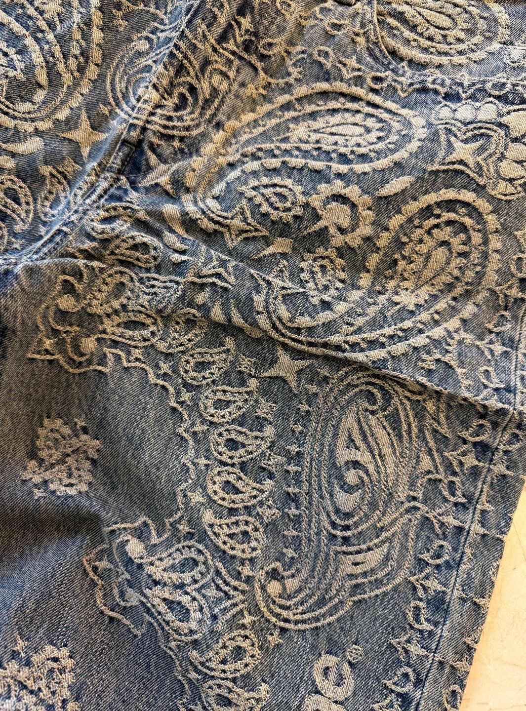 Supreme Bandana Jacquard Baggy Jeans Blue