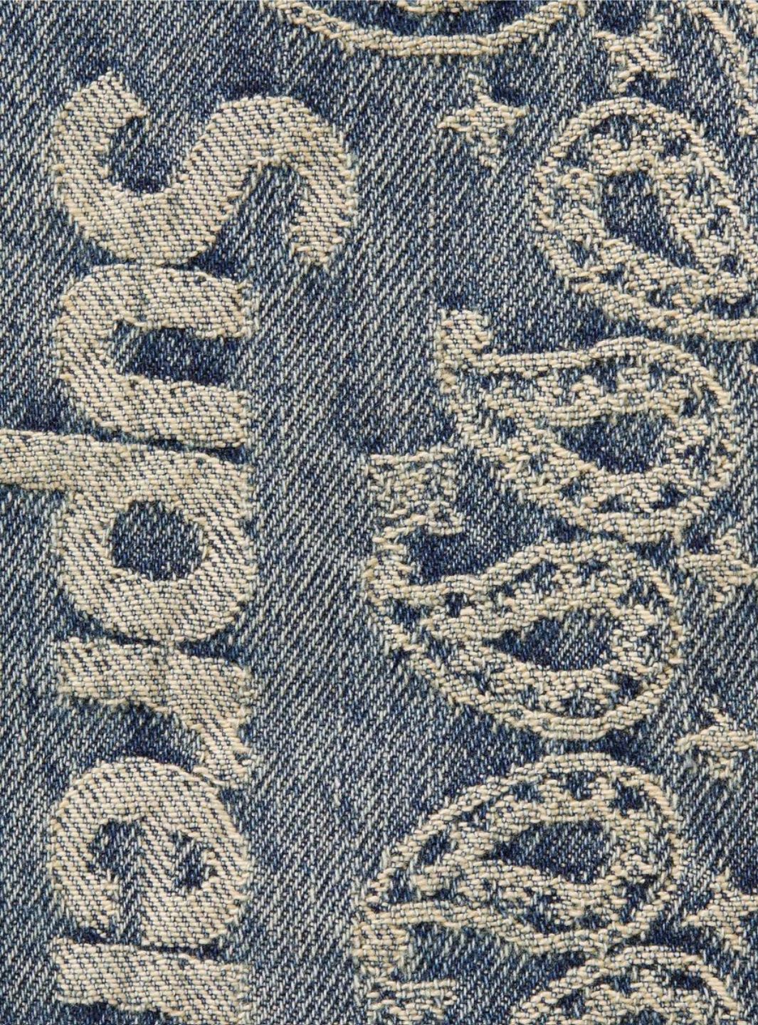 Supreme Bandana Jacquard Baggy Jeans Blue