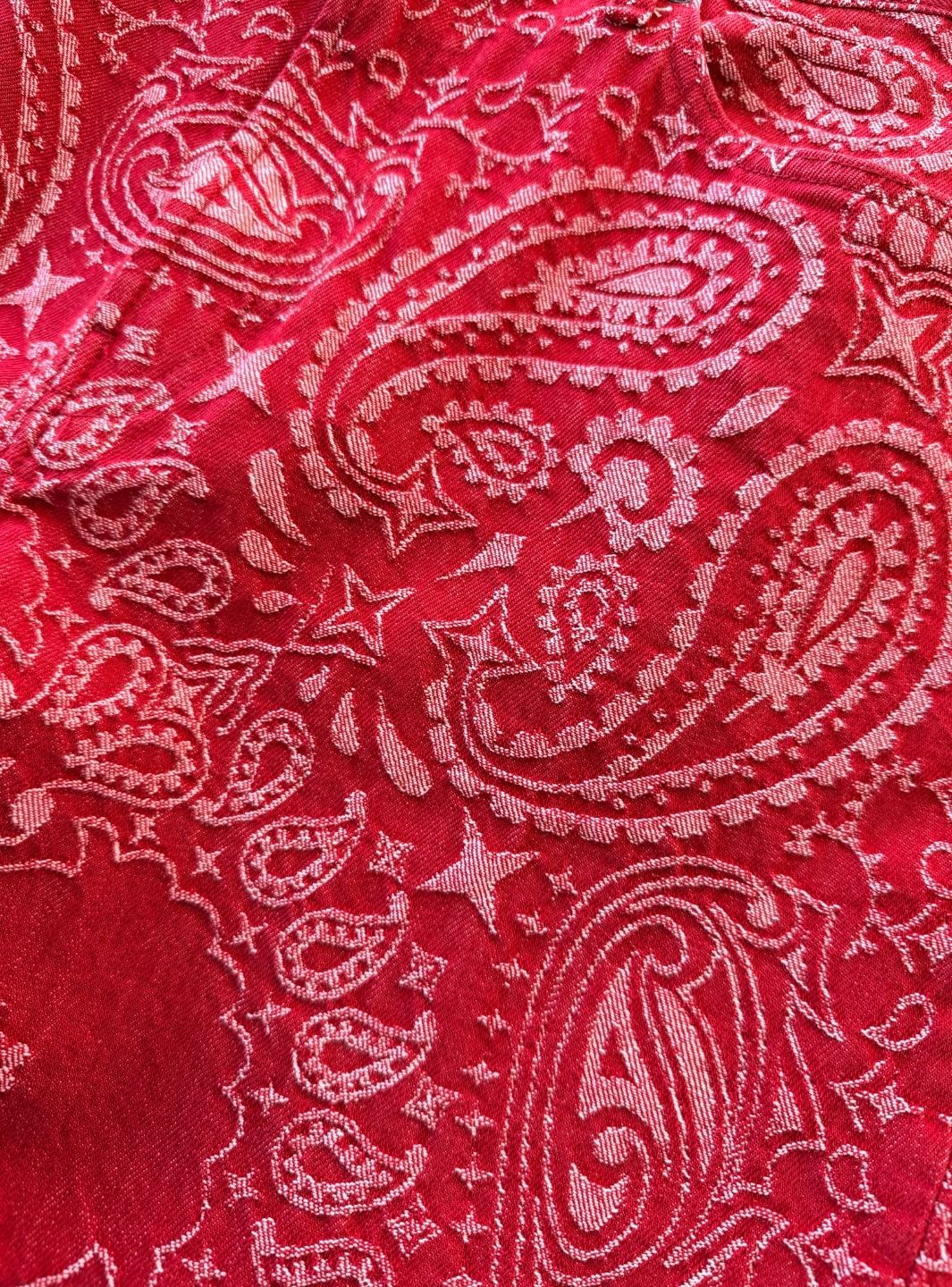 Supreme Bandana Jacquard Baggy Jeans Red