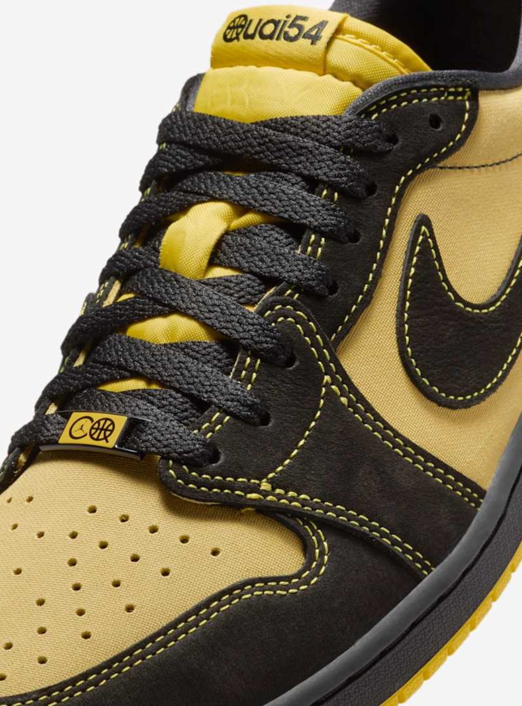 Air Jordan 1 Retro Low OG Quai 54 Black Tour Yellow Red
