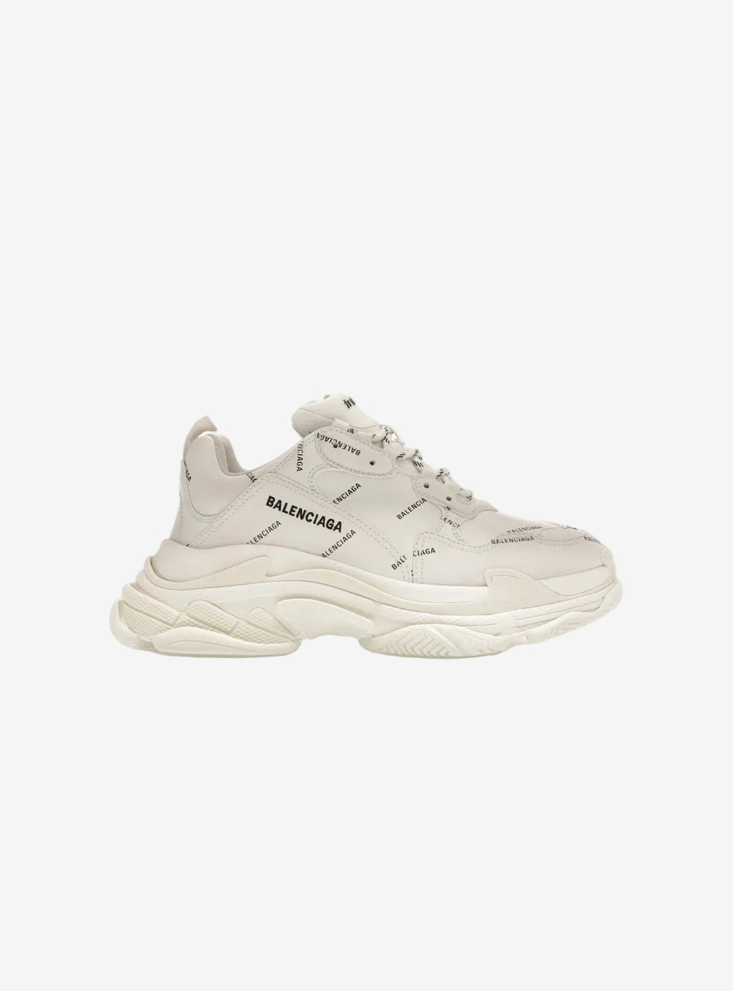 Balenciaga Triple S Allover Logo White