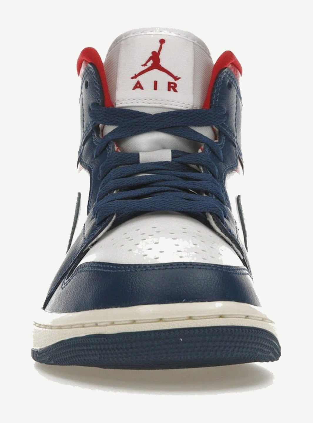 Jordan 1 Mid French Blue Gym Red (Women's)