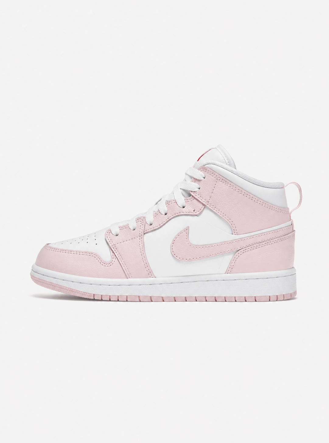 Jordan 1 Mid Pink Foam Fire Red White (PS)