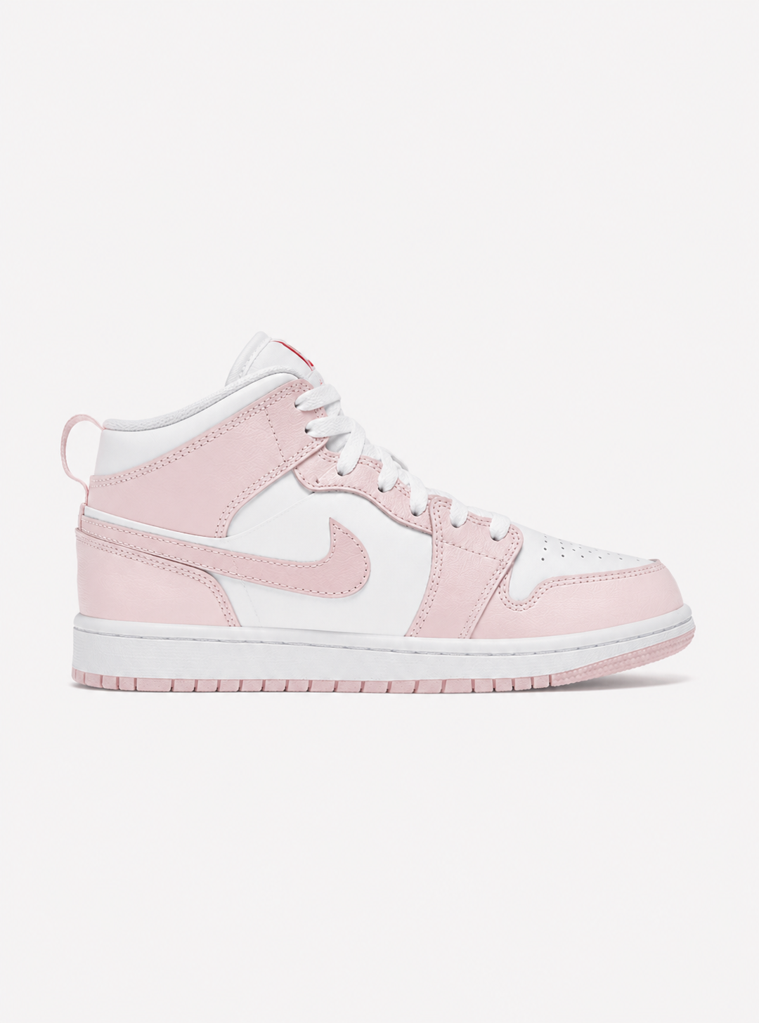 Jordan 1 Mid Pink Foam Fire Red White (PS)