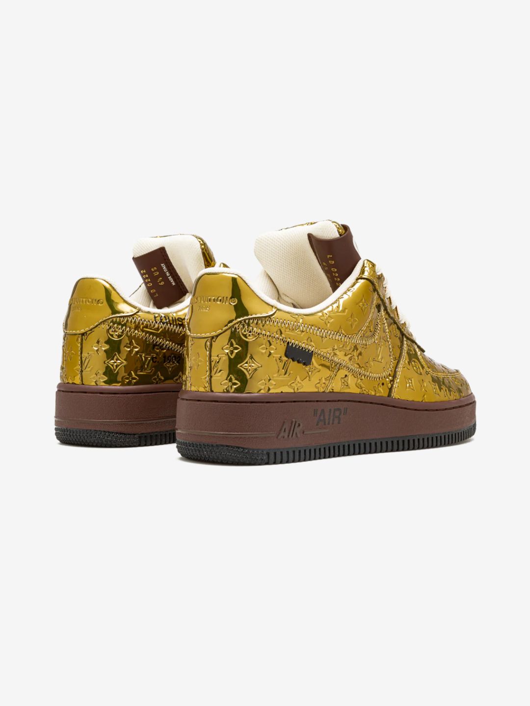 Louis Vuitton Nike Air Force 1 Low By Virgil Abloh Metallic Gold